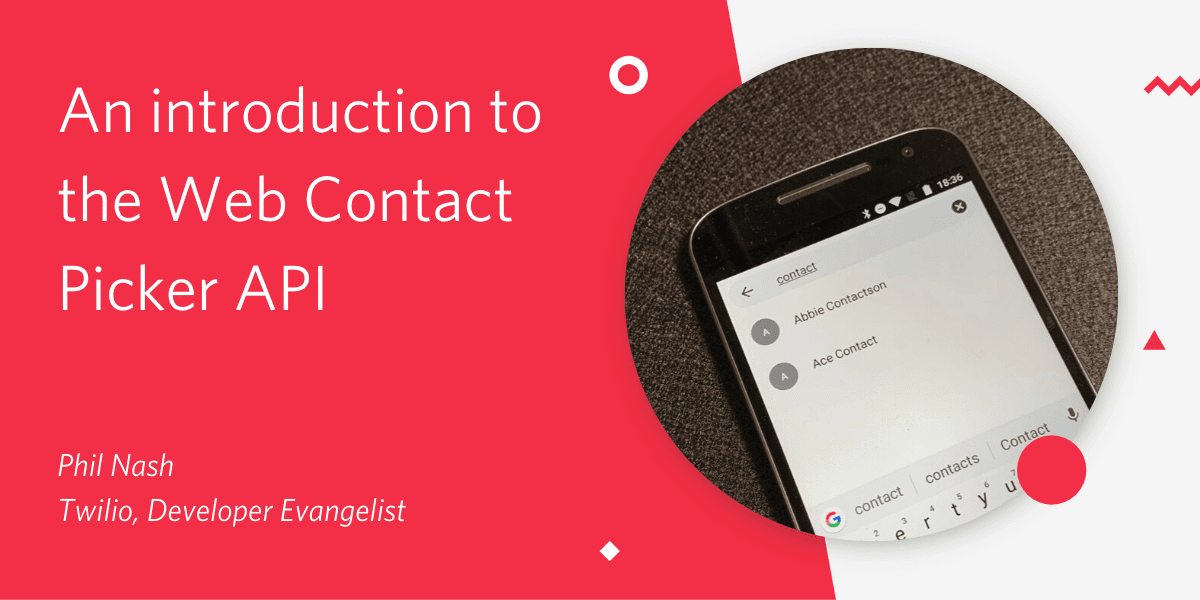 An introduction to the Web Contact Picker API An introduction to the Web Contact Picker API